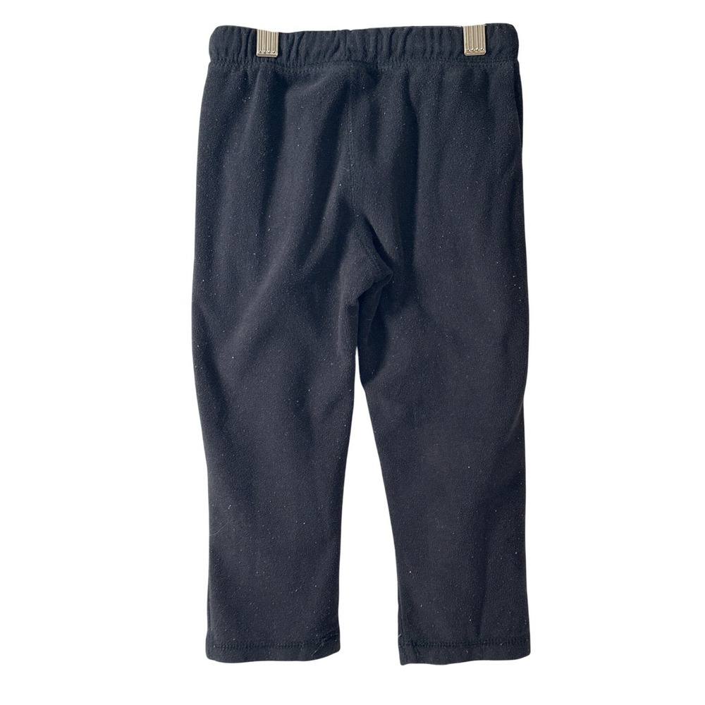 Carters Toddler Fleece Pull-On Pants 3T Black With Drawstring & Pockets - Picture 2 of 4